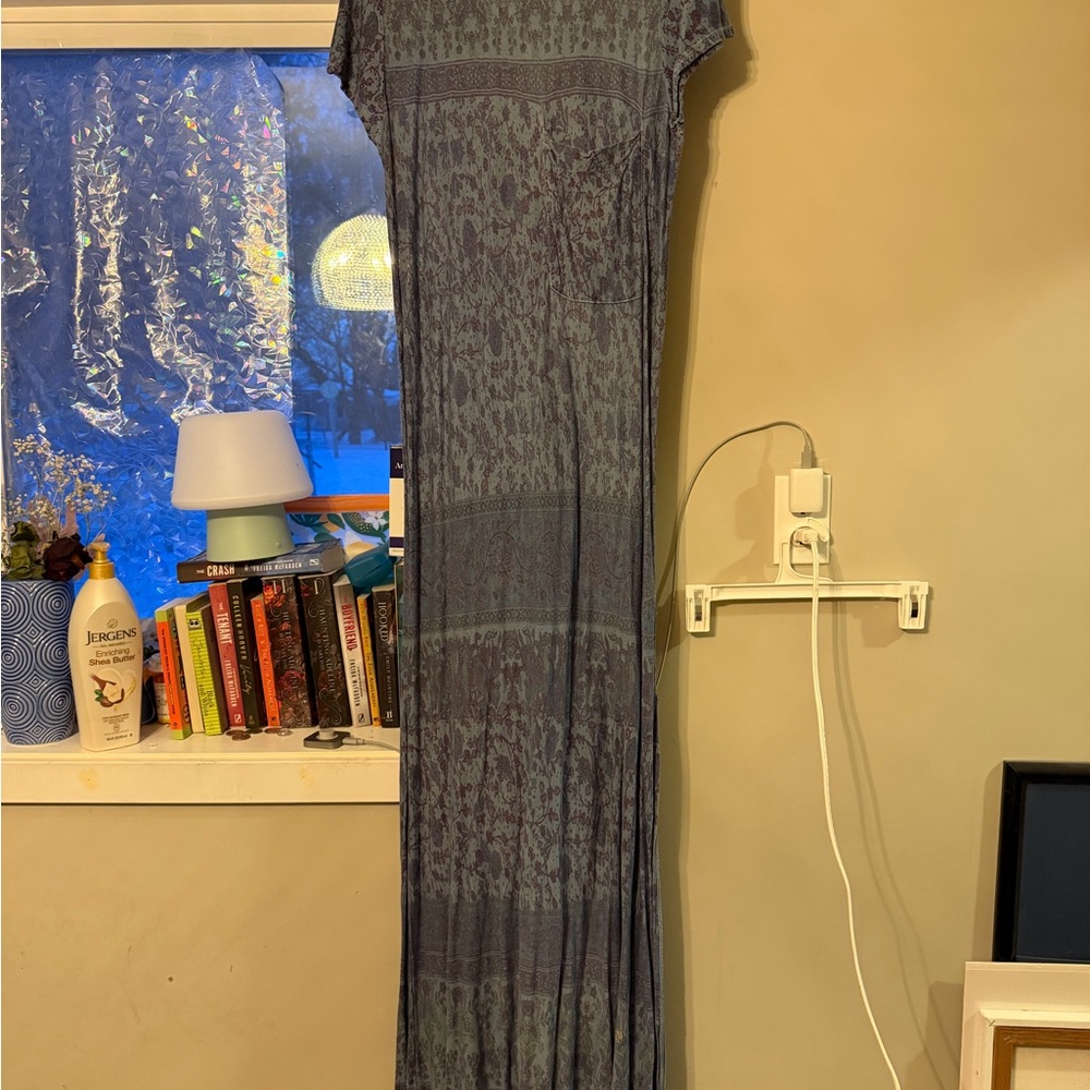 FP Movement by Free People Blue Patterned Maxi Dress